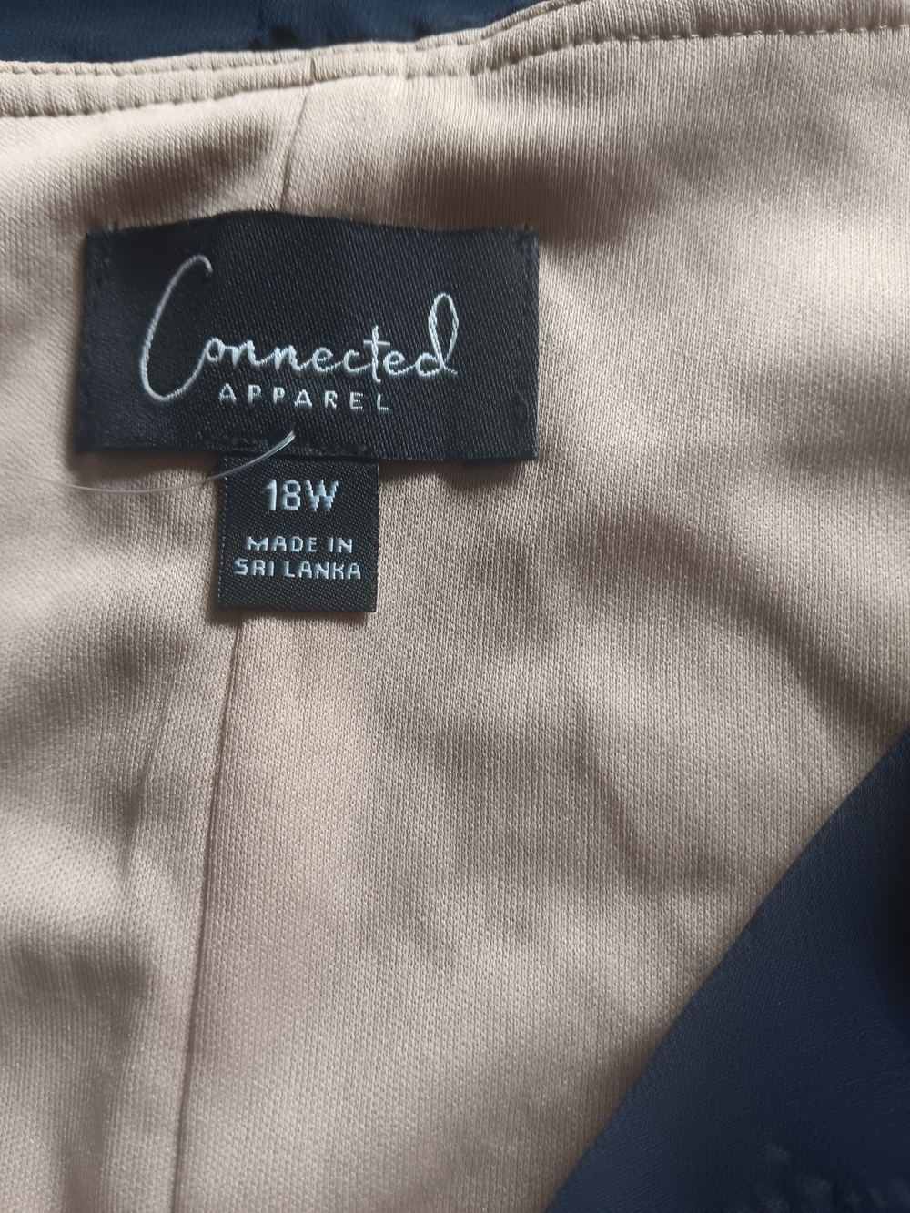 Connected Apparel Navy Lace Chiffon Overlay Wedding Guest Dress NWT Size 18W - Picture 8 of 9